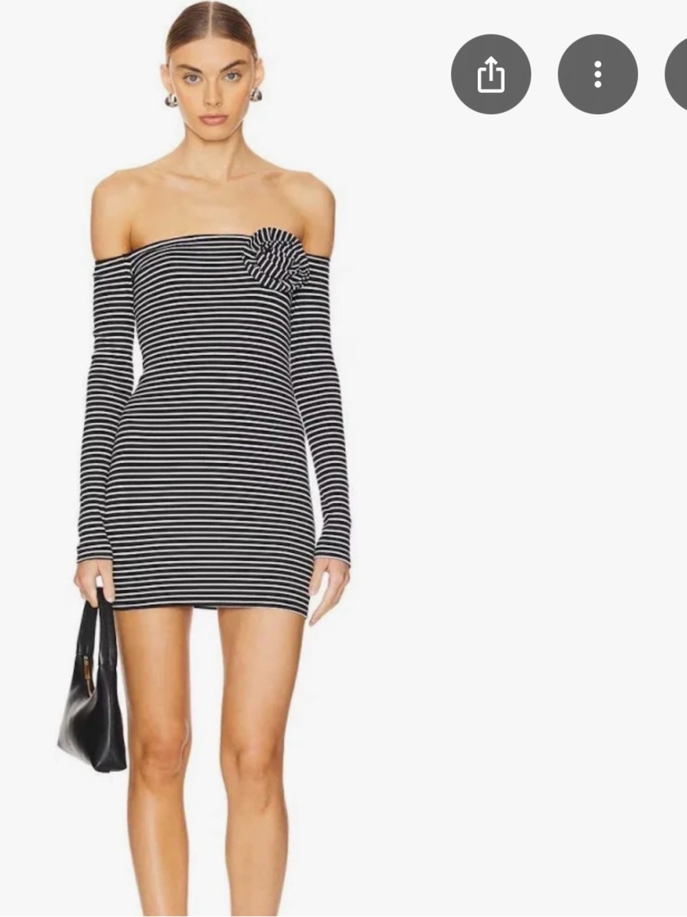 More to Come - Striped Off-Shoulder Bodycon Mini Dress
